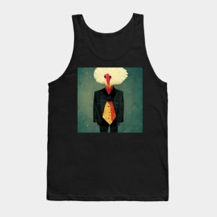 Turkey thanksgiving wears a formal suit Tank Top